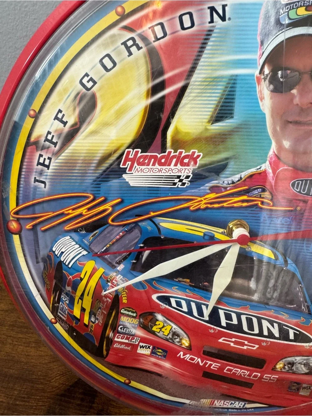 Jeff Gordon #24 DuPont Motorsports NASCAR WinCraft Wall Clock 12” Non‎ Working